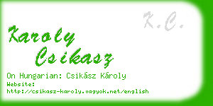 karoly csikasz business card